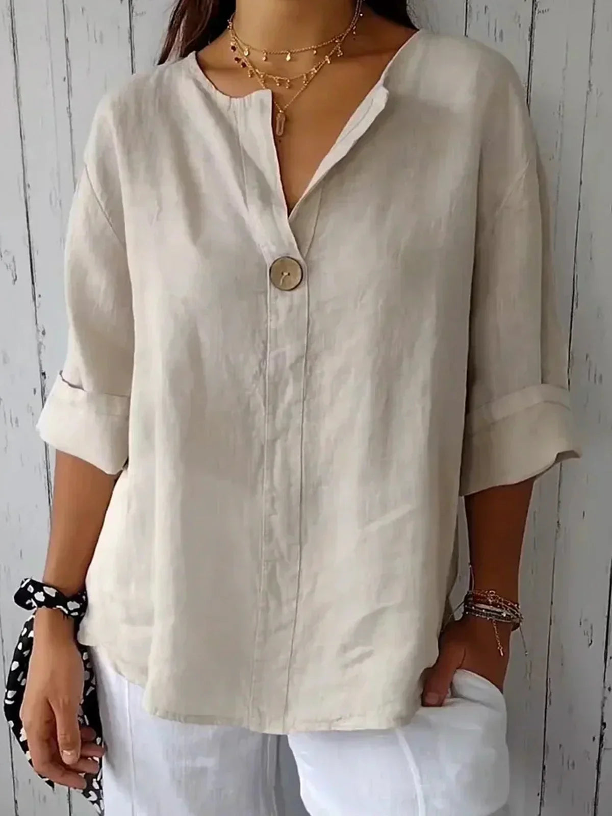 GLORIA - V-NECK BLOUSE