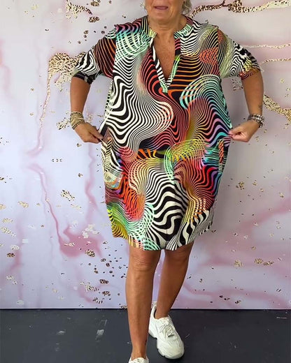 ALIRA - VIBRANT PATTERNED DRESS