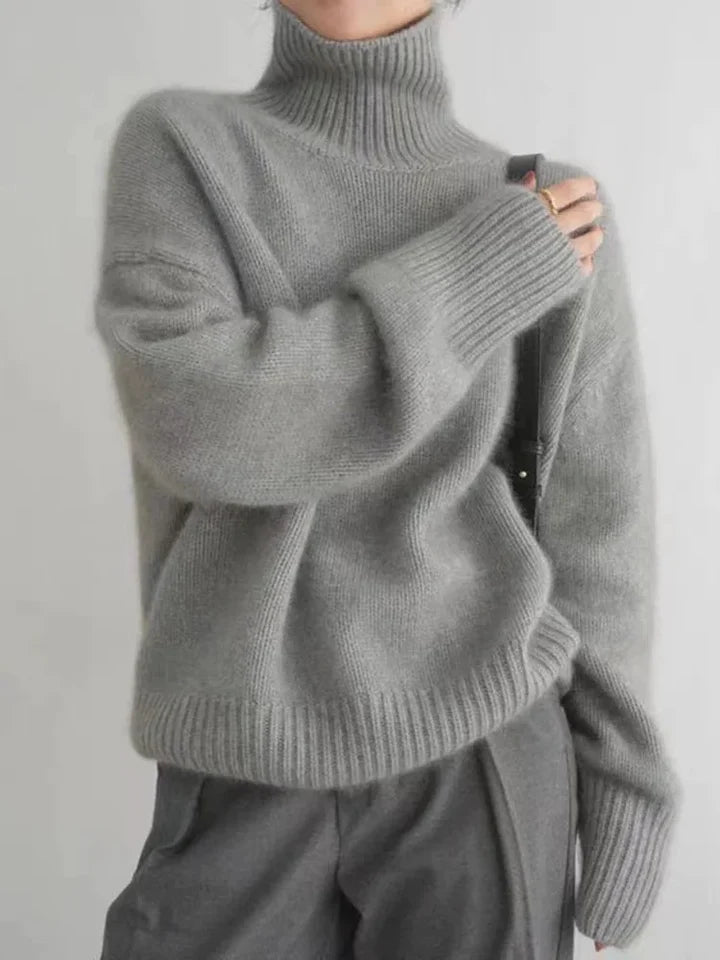 Hazel™ | Cozy High-Neck Wool Sweater