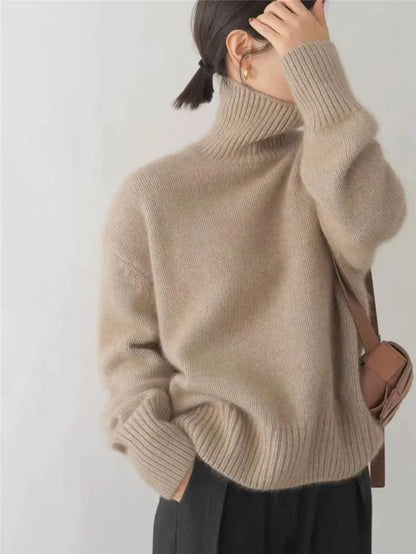 Hazel™ | Cozy High-Neck Wool Sweater