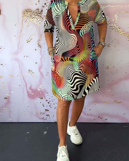 ALIRA - VIBRANT PATTERNED DRESS